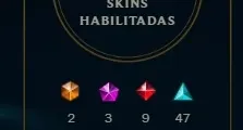 Conta League Of Legends Platina, 103 Skins e 55 frag skin