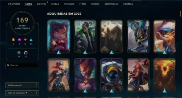 CONTA LOL LVL 354 COM VARIAS SKIN E TODOS CAMPEÕES