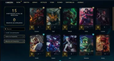 Conta ouro 4 com 2 skins e 28 champs
