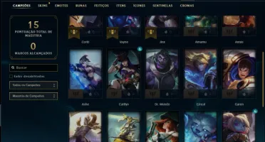 Conta ouro 4 com 2 skins e 28 champs