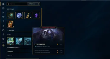 Conta ouro 4 com 2 skins e 28 champs