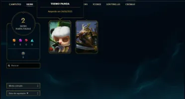 Conta ouro 4 com 2 skins e 28 champs
