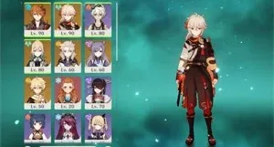 Conta Genhsin AR 52 com 5 personagens 5*