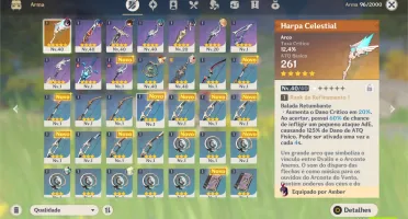 Conta Ar 30 com personagem 5 estrelas e arma 5 estrelas
