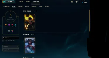 Conta unranked BARATA COM 3 SKINS