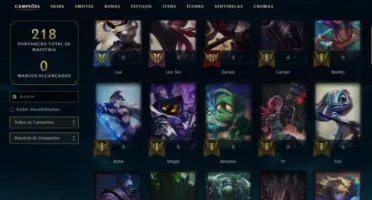 CONTA UNRANKED 58 CHAMP 29 SKINS BOAS