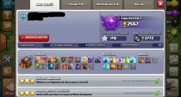 COC, cv 10 5 construtores + 1450 gemas