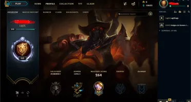 Conta gold 3 ainda md10,71 campeoes e 74 skins, lvl 202