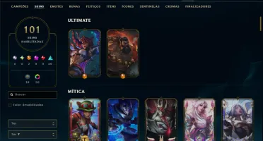Platina 4 com TODOS os Champs e 101 Skins +6 Prestigios