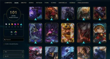 Platina 4 com TODOS os Champs e 101 Skins +6 Prestigios