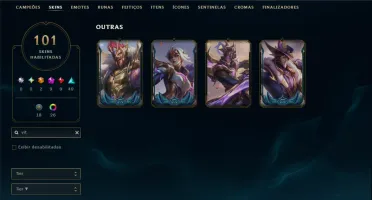 Platina 4 com TODOS os Champs e 101 Skins +6 Prestigios