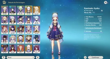 Ayaka C3, Baal, Kokomi, Mona, Qiqi e +