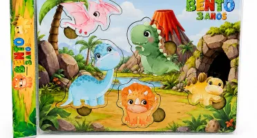 Jogo de Encaixe Dinossauros Baby Personalizado
