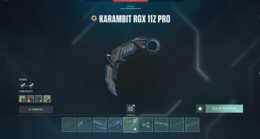 Karambit Rgx 11z Pro. Conta com várias skins elo Bronze 1