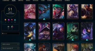 CONTA COM 55 SKINS, 117CHAMPS, CONTA UNRAKED DE BRINDE