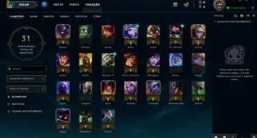 Smurf GOLD V - 70% de WIN Rate - 24 Campeões + Espólios