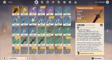 AR19 RAZOR (C1) + TUMULO DO LOBO+ESPADA CELESTIAL 5*