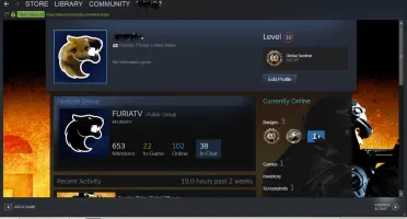 VENDO CONTA STEAM COM CS GO (COM PRIME) E PATENTE ÁGUIA!