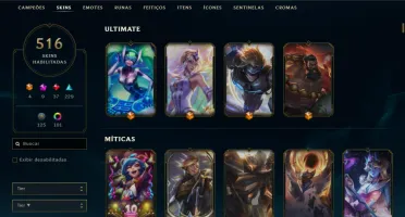 Conta Mestre - 516 skins