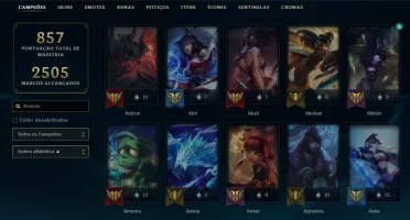 Conta Mestre - 516 skins