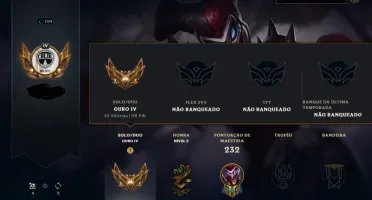 CONTA LOL GOLD 4 MMR BOM COM 21 SKINS
