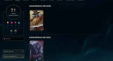 CONTA LOL GOLD 4 MMR BOM COM 21 SKINS