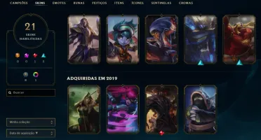 CONTA LOL GOLD 4 MMR BOM COM 21 SKINS