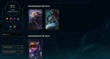CONTA LOL GOLD 4 MMR BOM COM 21 SKINS
