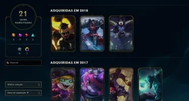 CONTA LOL GOLD 4 MMR BOM COM 21 SKINS
