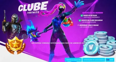 Clube Fortnite Mensal + Passe De Batalha