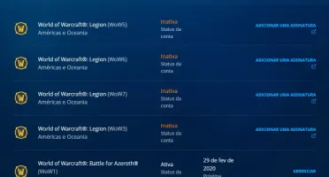 Conta De World Of Warcraft Com 4 Legion E 1 Bfa