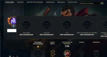 Unranked com TODOS os champs e 553 Skins + 350 Cromas