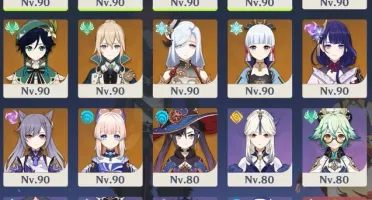 AR58 Diluc+Tumulo Venti+Elegia Ayaka Raiden Shenhe 33k gema