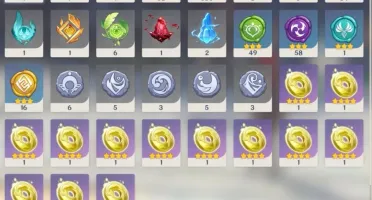 AR58 Diluc+Tumulo Venti+Elegia Ayaka Raiden Shenhe 33k gema