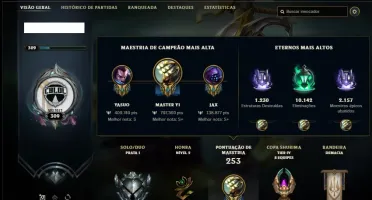 Conta prata 1 com 116 champs, 51 skins e 500 RP