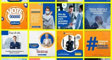 Pack Artes para CANVA sobre Políticos - Campanha Politica
