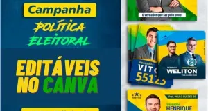 Pack Artes para CANVA sobre Políticos - Campanha Politica