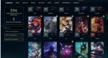 Conta com 258 skins e 120 champs.