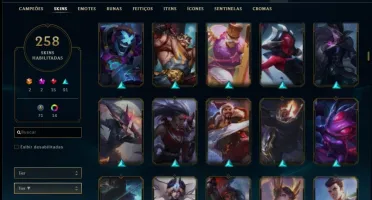 Conta com 258 skins e 120 champs.