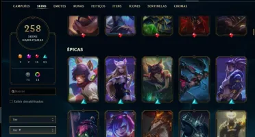 Conta com 258 skins e 120 champs.