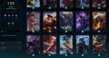 Conta Lv 231 Ouro 4 188 skin 5 Skin prestigio