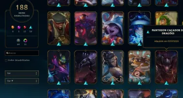 Conta Lv 231 Ouro 4 188 skin 5 Skin prestigio