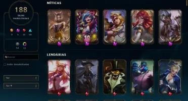 Conta Lv 231 Ouro 4 188 skin 5 Skin prestigio