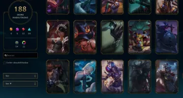 Conta Lv 231 Ouro 4 188 skin 5 Skin prestigio
