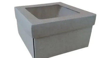 Caixa Kraft com Tampa de Acetato - Tamanhos
