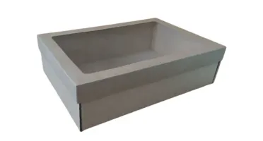 Caixa Kraft com Tampa de Acetato - Tamanhos