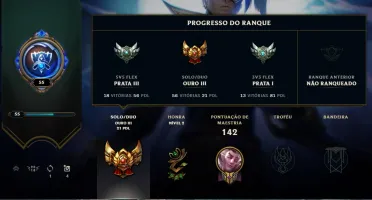 Conta Smurf GOLD3 pra ganhar skin vitoriosa!