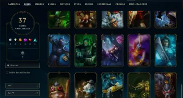 Unranked com 22 Champs e 37 Skins