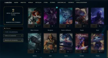 Unranked com 22 Champs e 37 Skins