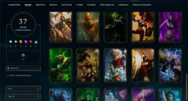 Unranked com 22 Champs e 37 Skins